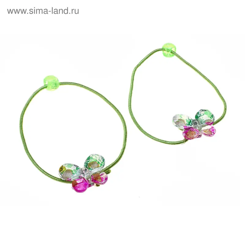 резинка для волос леденец бабочка (набор 2 шт)