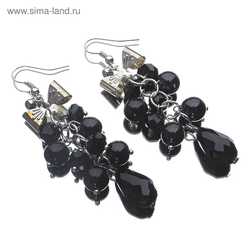 Серьги «Анжелика», цвет черный