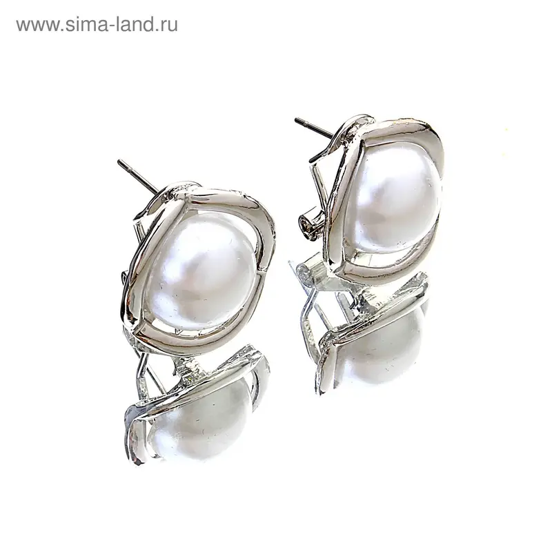Серьги с жемчугом «Лотос»