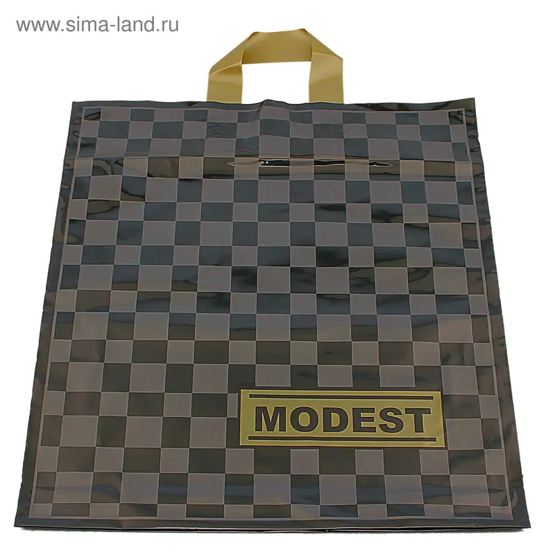 пакет полиэтиленовый с петлевой ручкой 38*44см Modest 100мкм