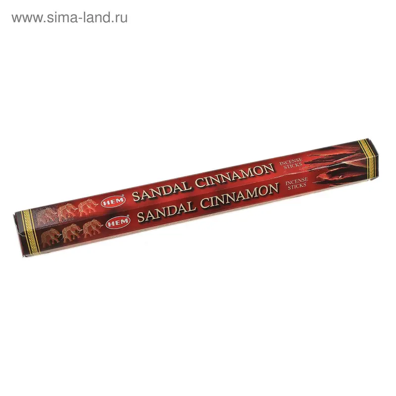 Благовония "HEM Sandal-Cinnamon" (Сандал с корицей), шестигранник, 20 палочек