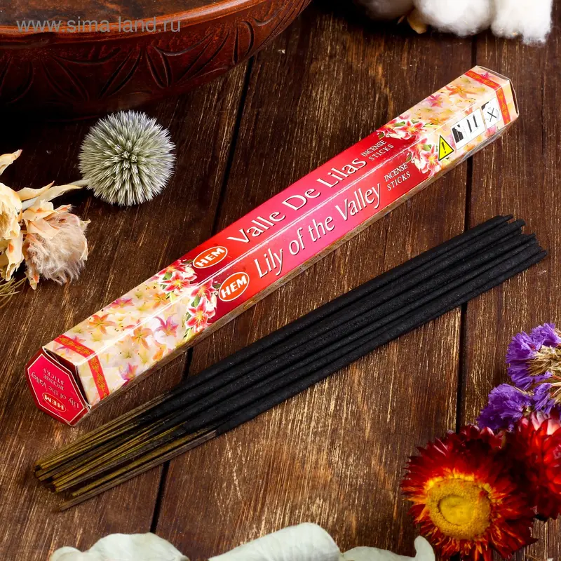 Благовония "HEM Vanilla" (Ваниль), шестигранник, 20 палочек