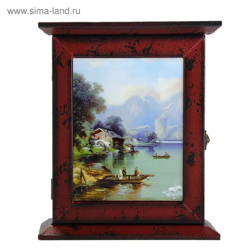 Ключница "Деревенский пруд" 21х21х6,5 см