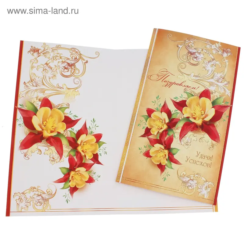 открытка 1-52-016А Поздравляем Удачи Успехов