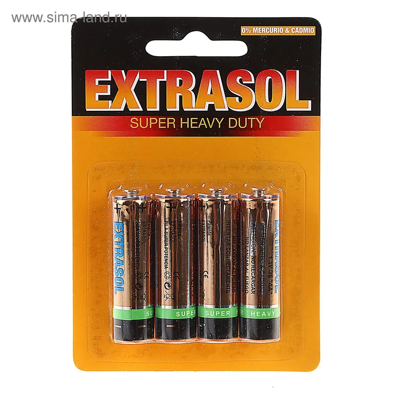 Батарейка EXTRASOL, Rb6m цена за 1 шт AA 1.5 V, 100 Mha