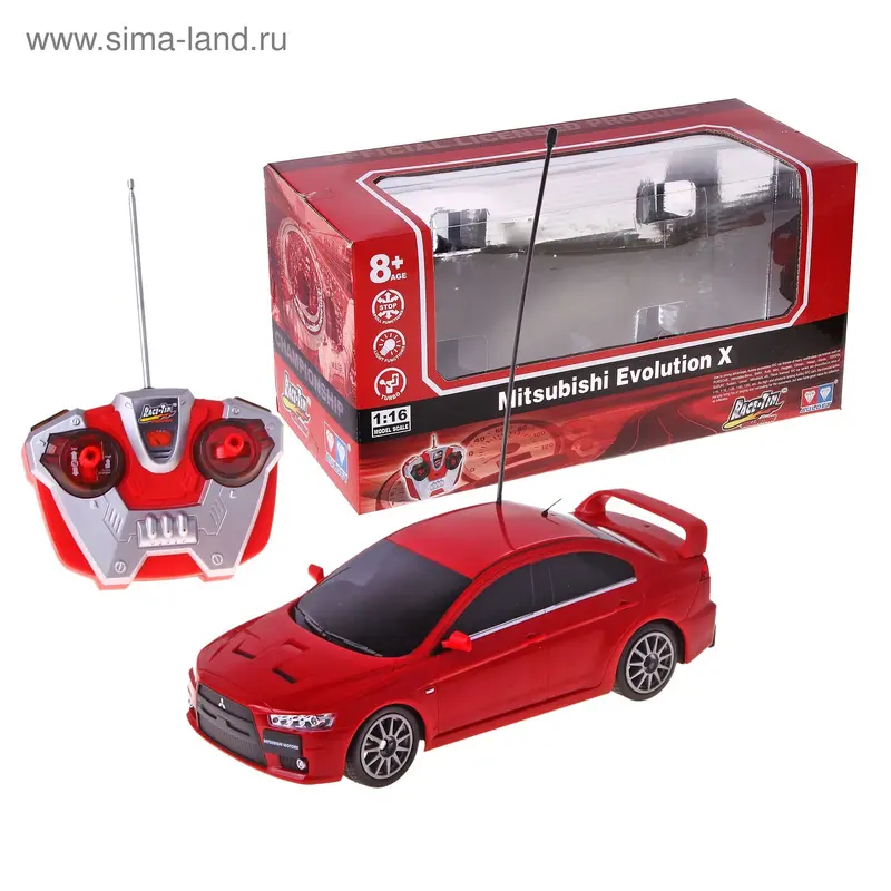 Машина на радиоуправлении MITSUBISHI EVO, масштаб 1:16, в коробке
