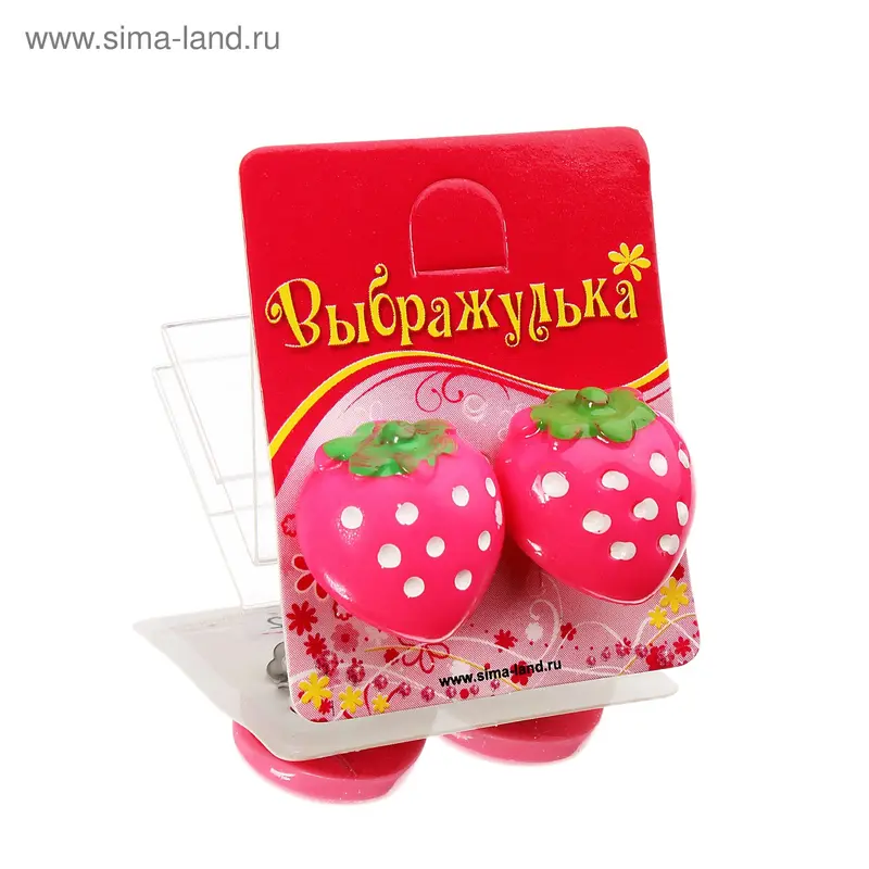 Серьги-клипсы детские "Выбражулька" клубнички