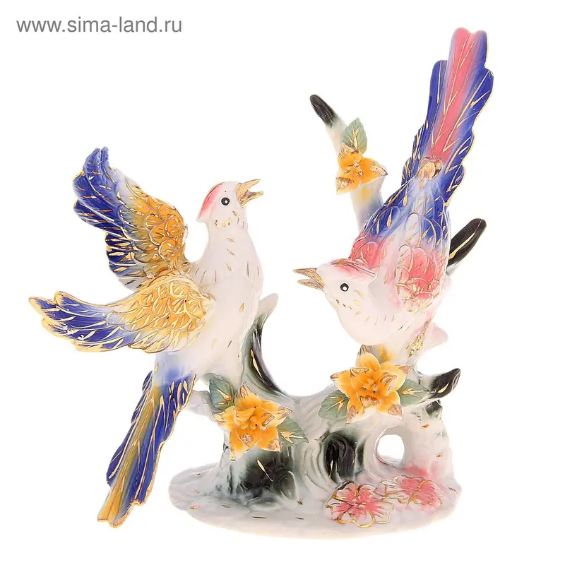Нэцкэ "2 феникса на вишне" 19×17×7,5 см