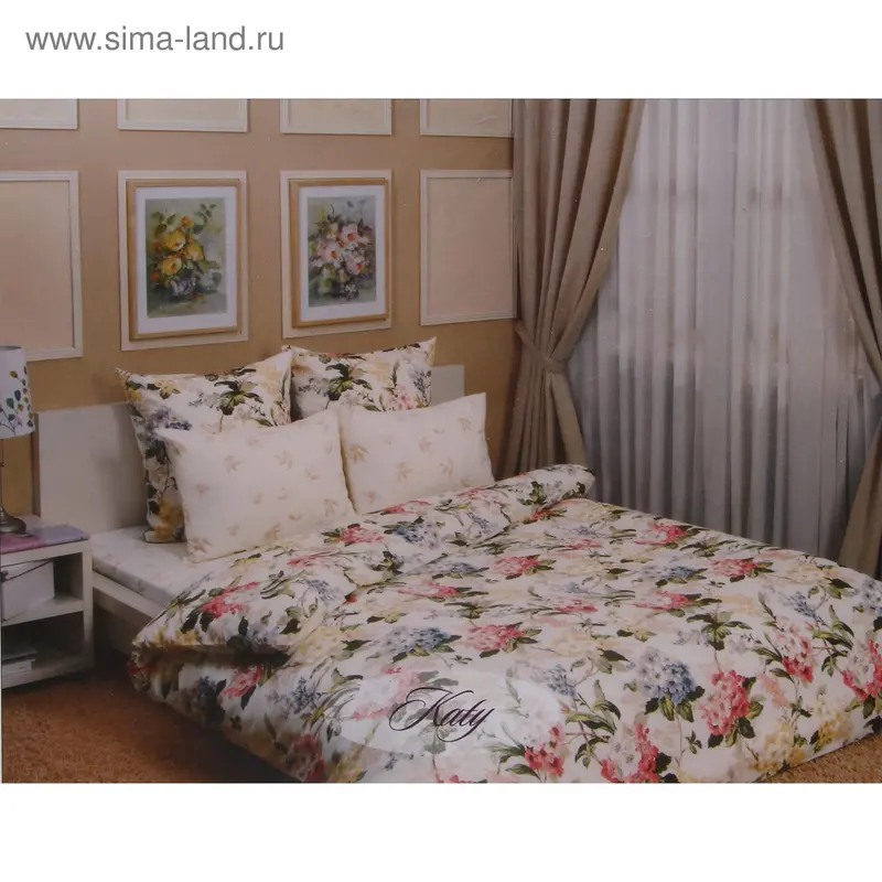 КПБ 1,5 бязь Katy (2 нав 70*70, прост 150*215, подод 145*210)