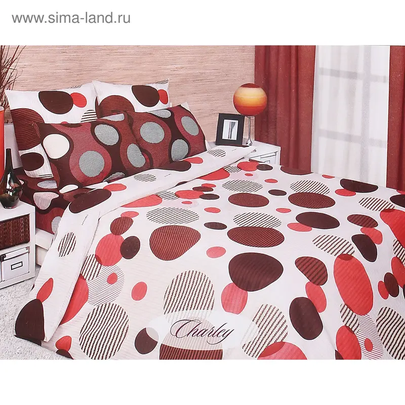 КПБ 1,5 бязь Charley (нав 50*70 2шт, прост 150*215, подод 145*210)