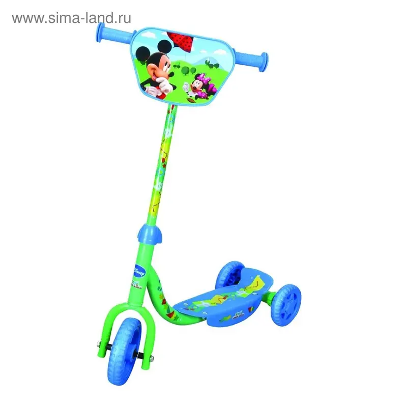 самокат Disney 3-хкол. EVA 6"/4", Микки-Маус Т54962