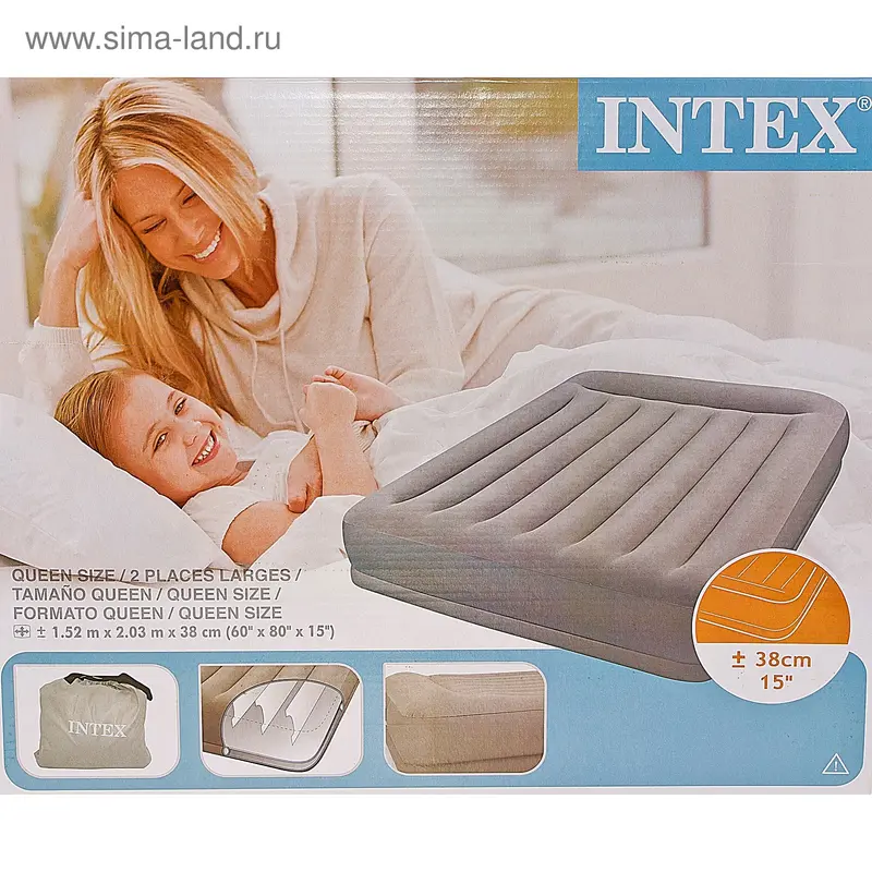 Кровать Pillow Mid-Rise 152х203х38 см, с подголовником