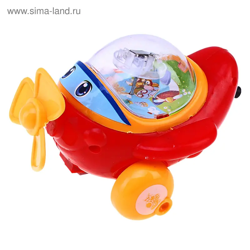Игрушка заводная "Самолет" на веревке