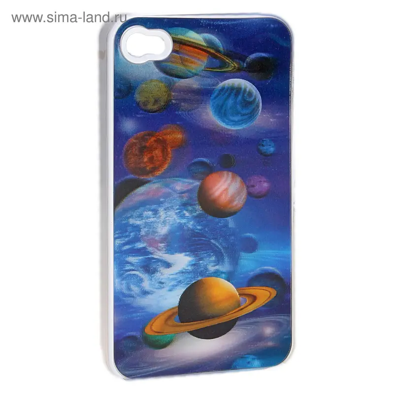 Крышка для телефона Apple iPhone 4G/4GS, с рисунком 3D, "Вселенная", пластик