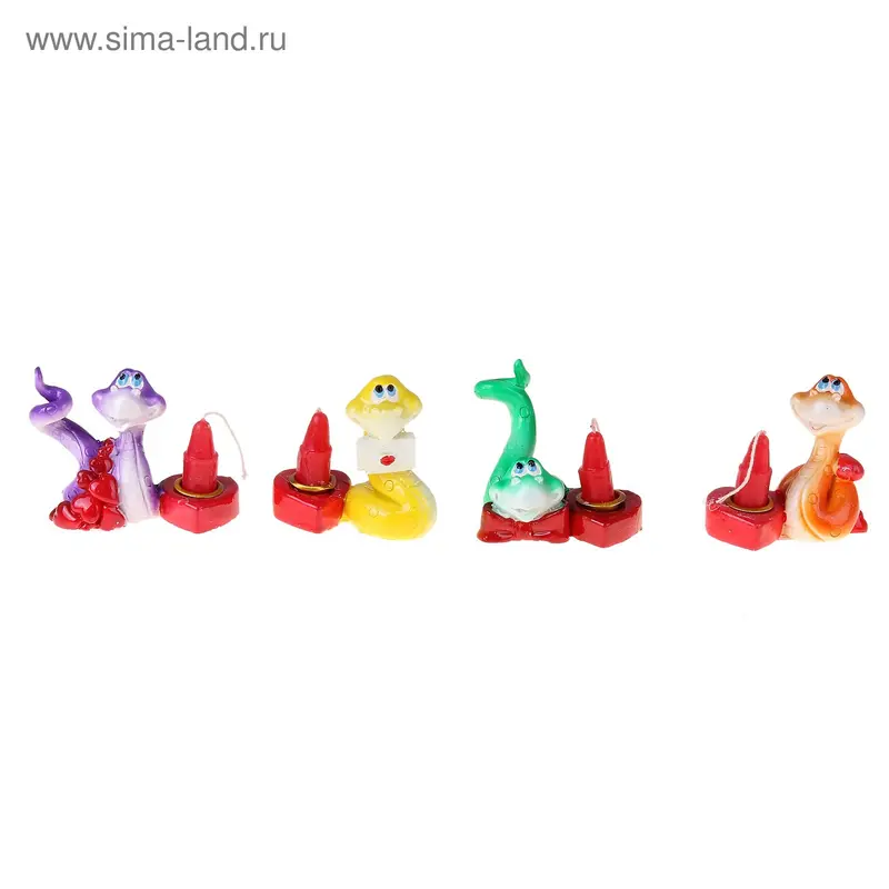 полистоун подсвечник змейка сердечная 5*3*3,5 см