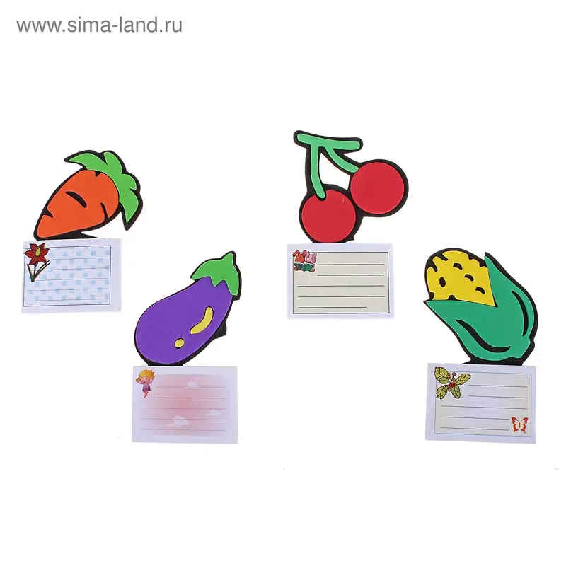 магнит резина с блокнотом ассорти 12*8 см