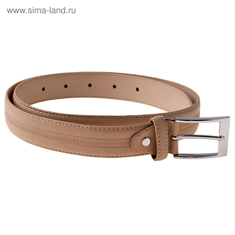 Ремень муж 05-05-02-01, 3,0*110 см бежевый косичка