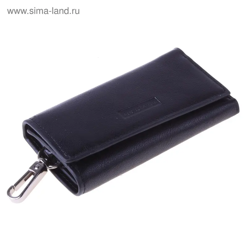 ключница L-1013 7*12,5*2см нат кожа, цв чёрный