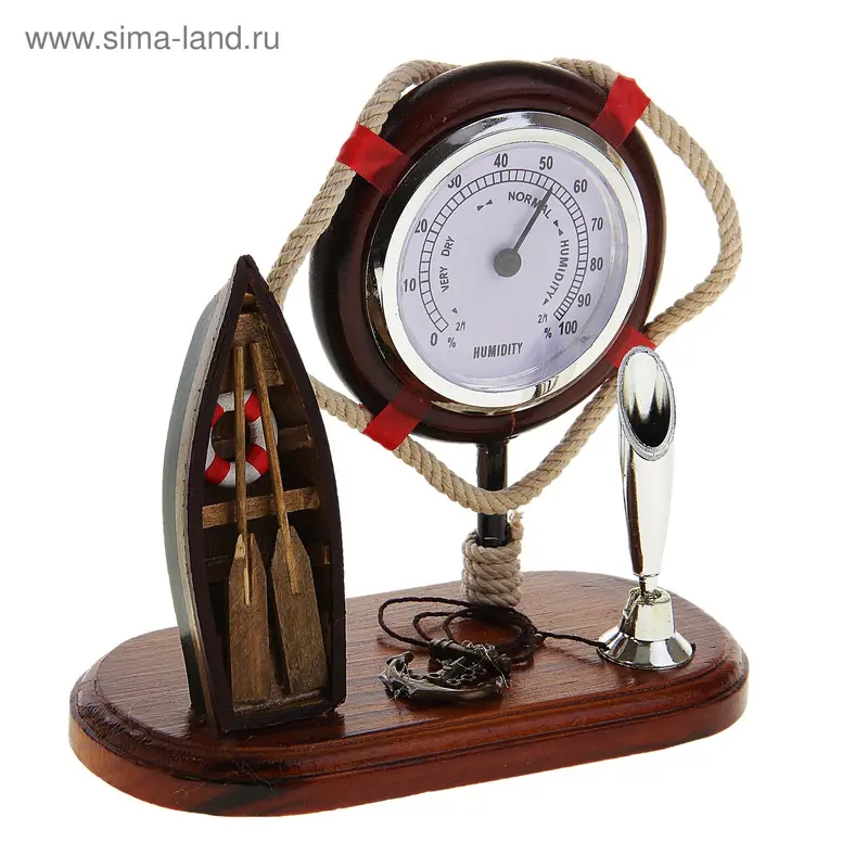 Подставка для ручки и термометр "Лодка и якорь"