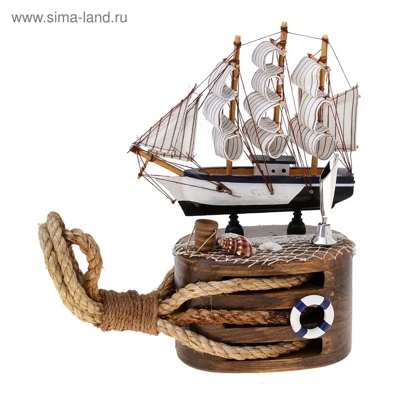 подставка для ручки кораблик морской узел 18*8*25 см СВ1825-1