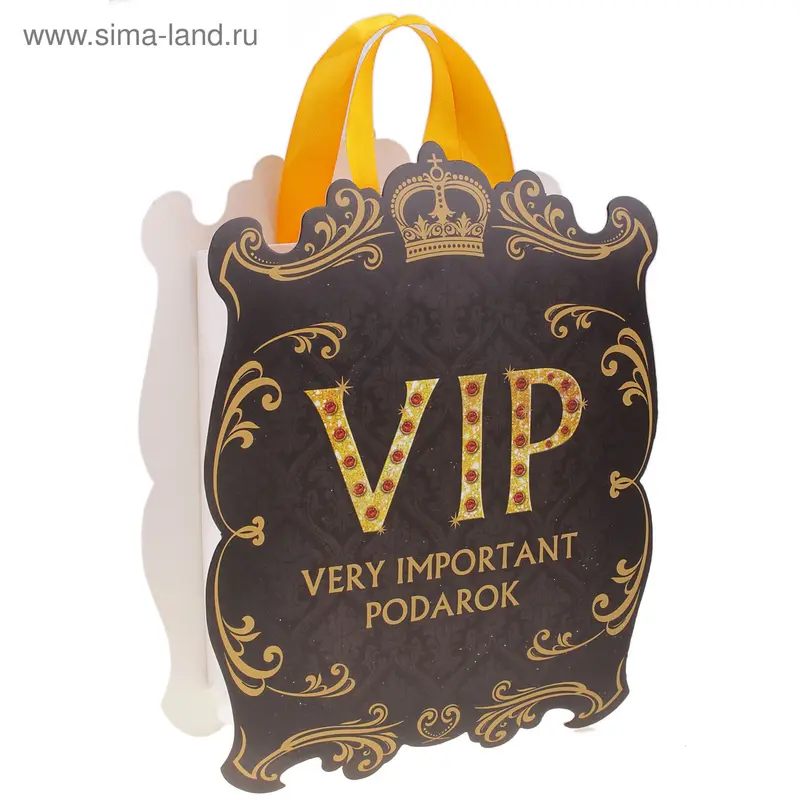 Пакет открытка с тиснением VIP