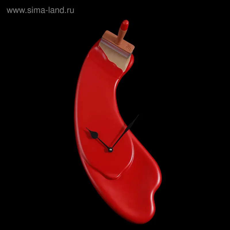 часы настенные "Кисть" красный
