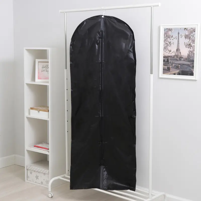 Чехол для одежды Доляна, плотный, 60×160 см, цвет чёрный