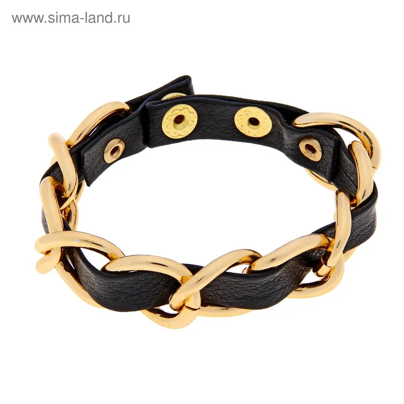 Браслет Style с цепью, цвет чёрный