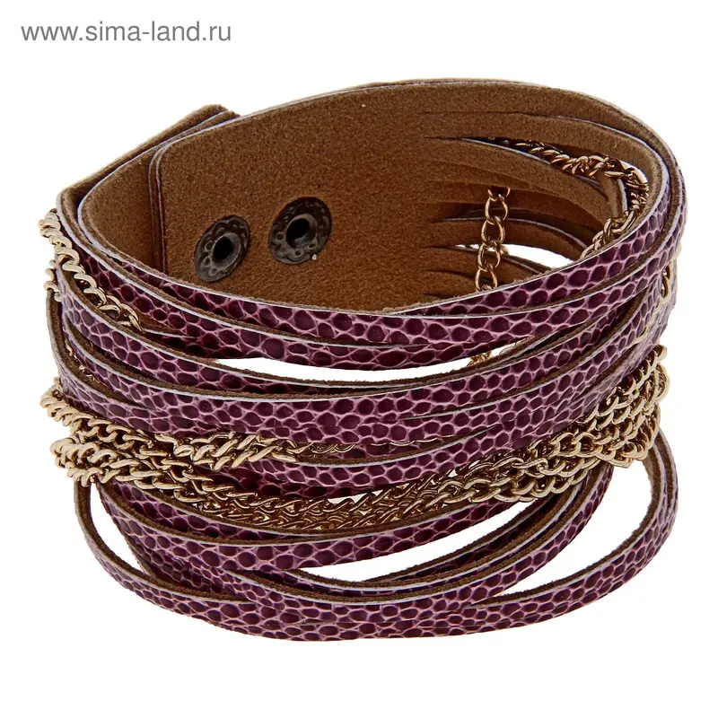 Браслет Style резной с цепями, рептилия