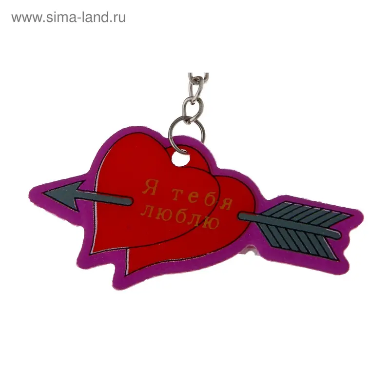 брелок ткань сердце пламя
