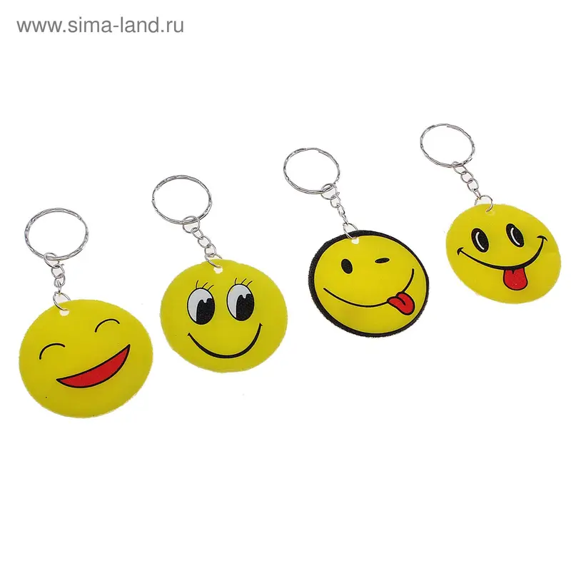брелок ткань смайлик язык
