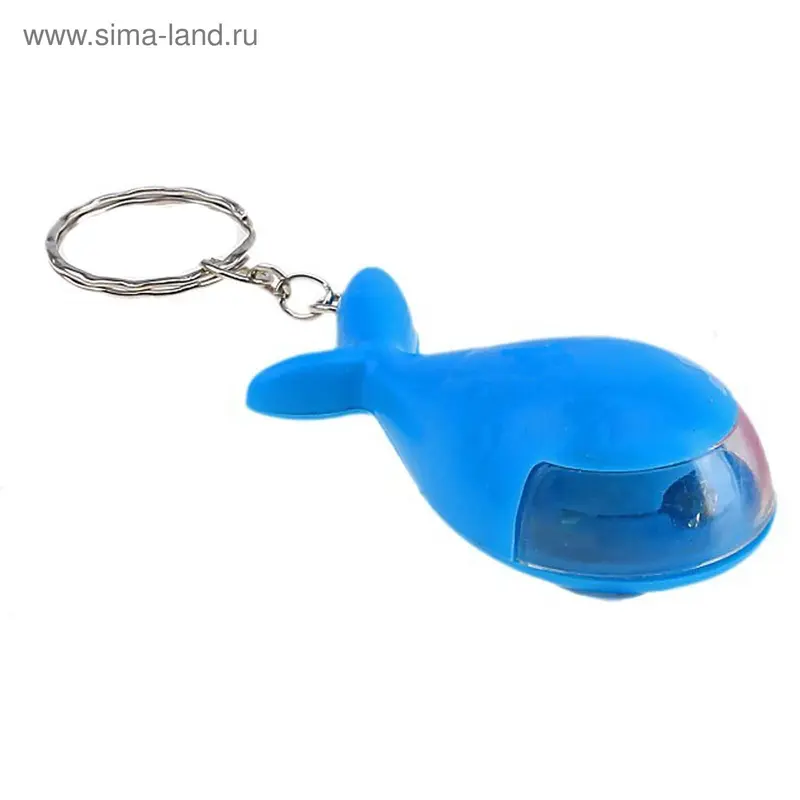 Фонарик свет на кольце "Кит" МИКС