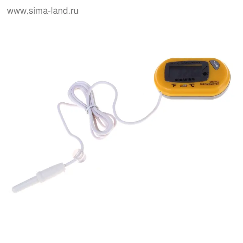 Термометр для аквариума JS-3, 2- режима, с датчиком, на батарейках, пластик
