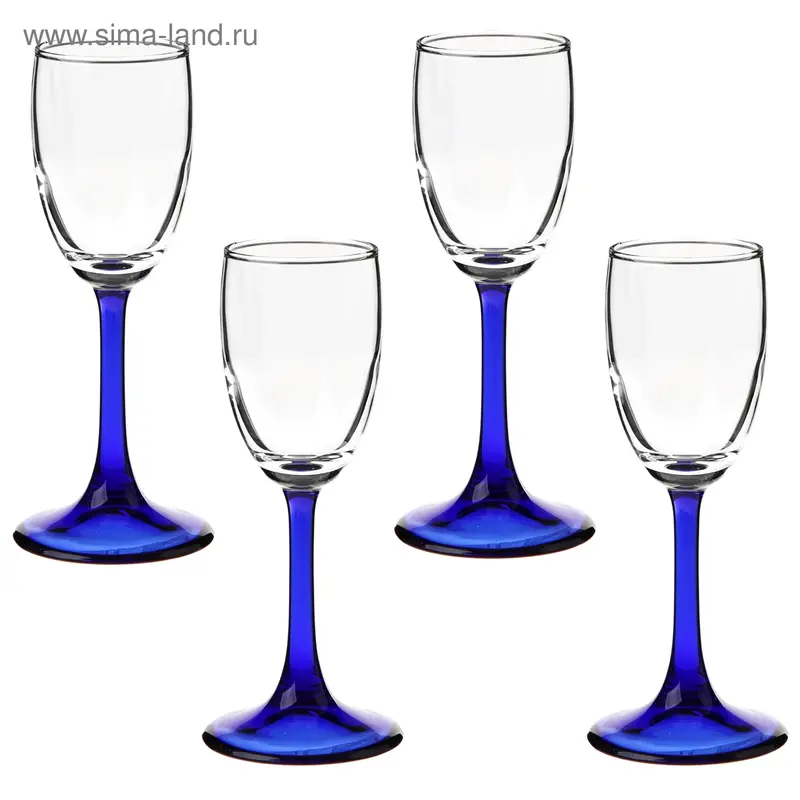 Набор рюмок для водки Imperial blue, 73 мл, 4 шт