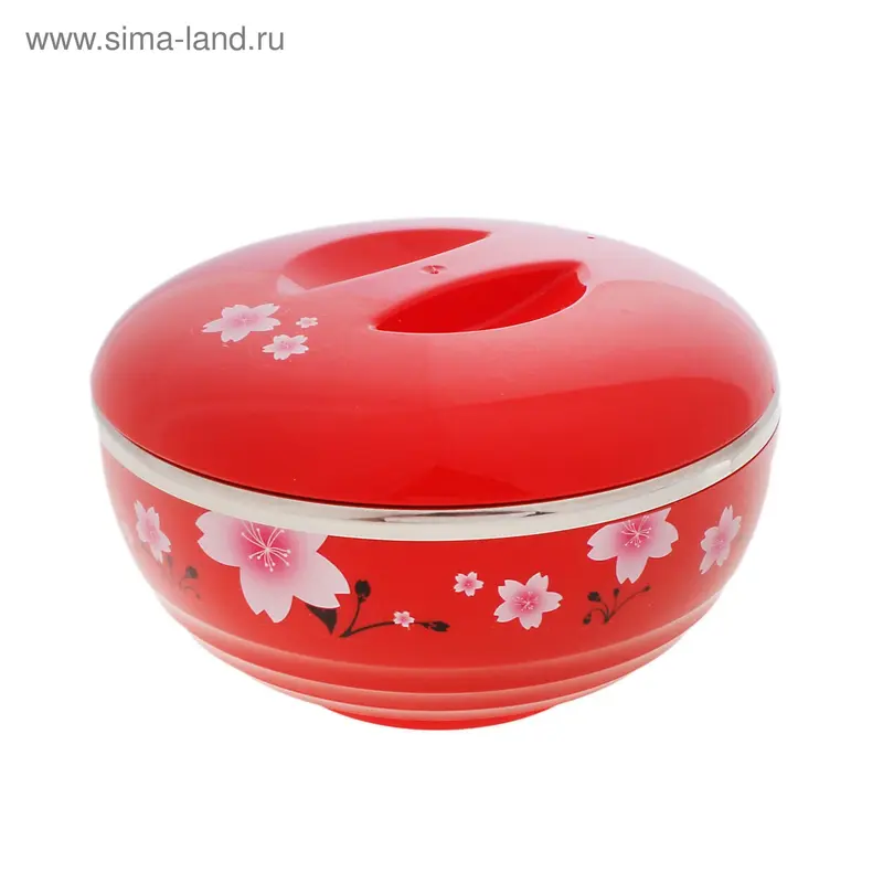 Миска с крышкой "Цветы" Вишни
