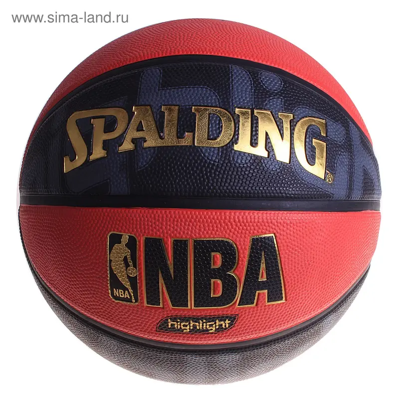 Мяч баскетбольный Spalding NBA Highlight Red, 73-231z, размер 7
