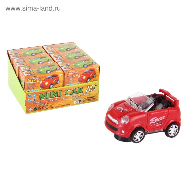 машина миникар на батар в кор (НАБОР 11шт)