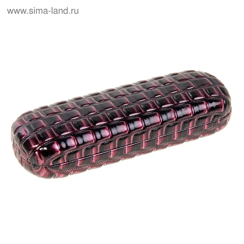 Футляр для очков, лакированный, баклажановый