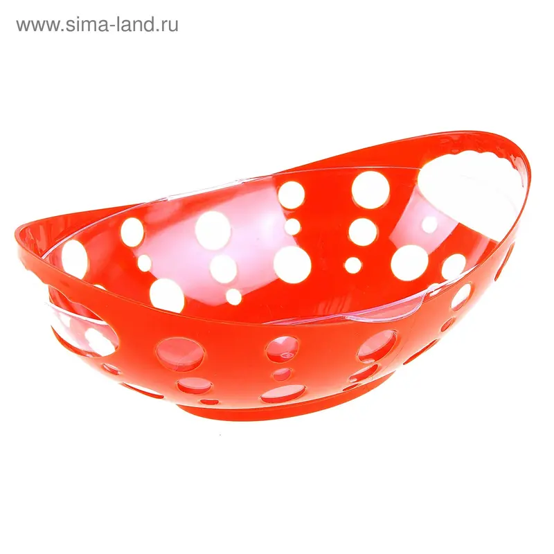 Ваза для фруктов с чашей, оранжевая, 2л