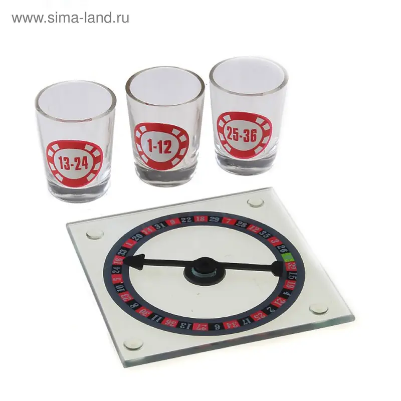 Пьяная игра "Алкогольная рулетка": 3 рюмки