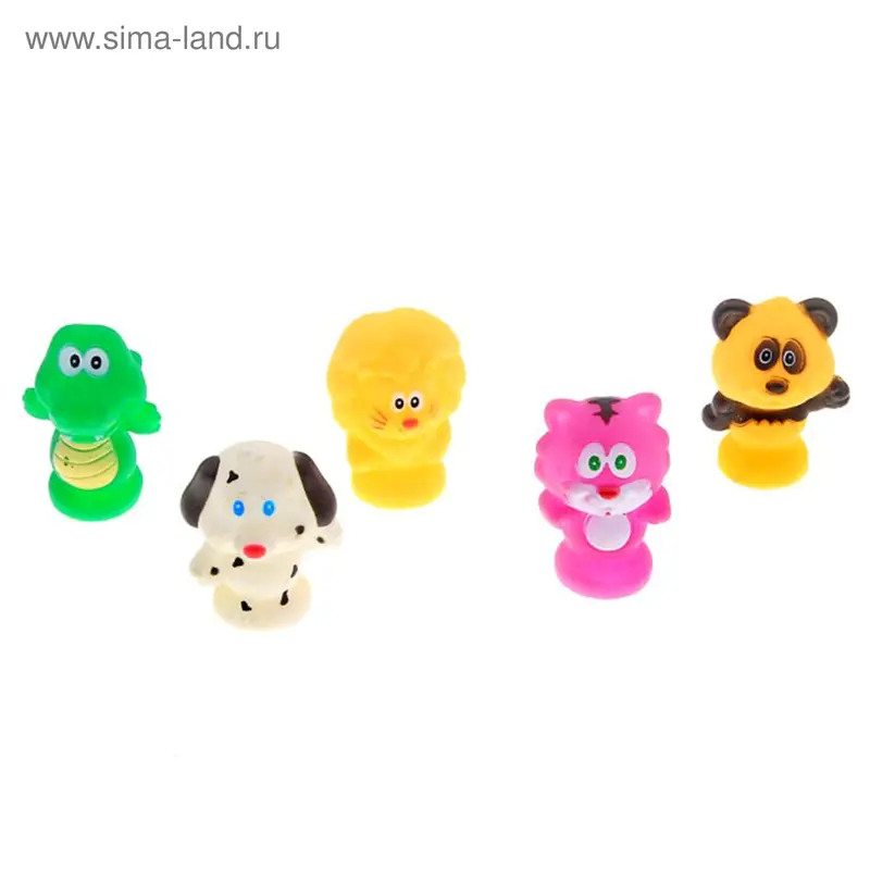 Игрушка резиновая, "Зоо-глазастики", (5 штук)