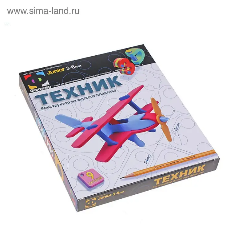 Конструктор мягкий «Самолет» Техник