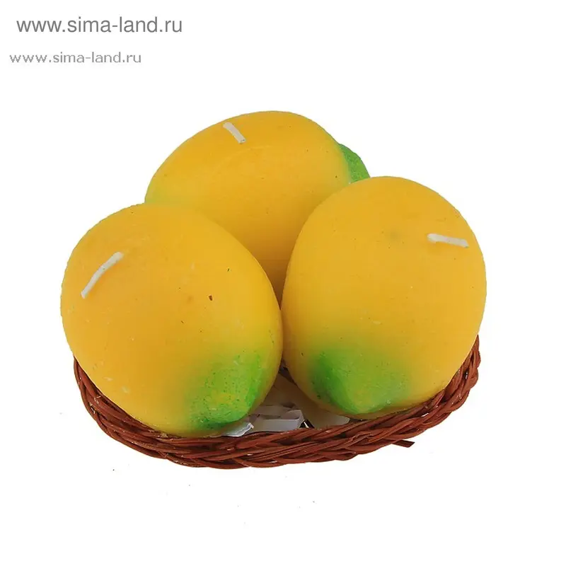 Свеча "Корзинка с лимонами"