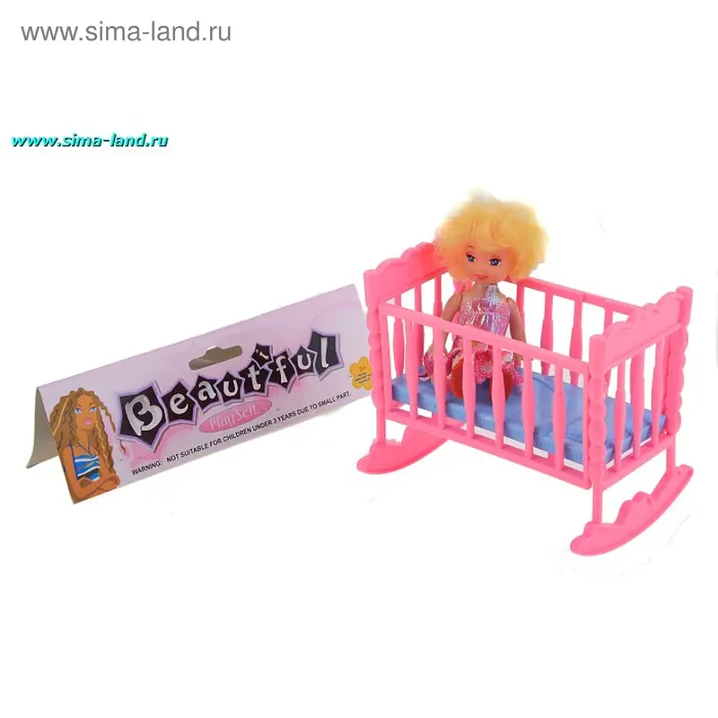Кукла - малышка в кроватке