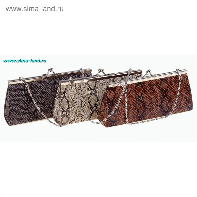 Клатч трапеция "Змея", микс