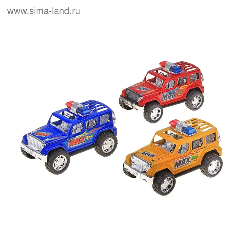 Джип "Полиция", инерционный, цвета МИКС