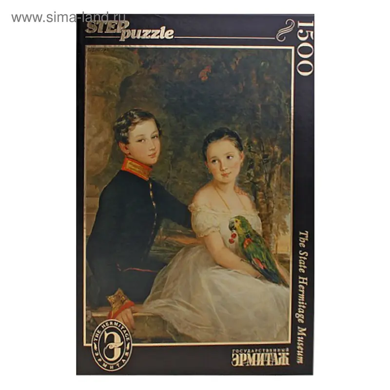 Пазлы "Дети с попугаем", Русские музеи, 1500 элементов