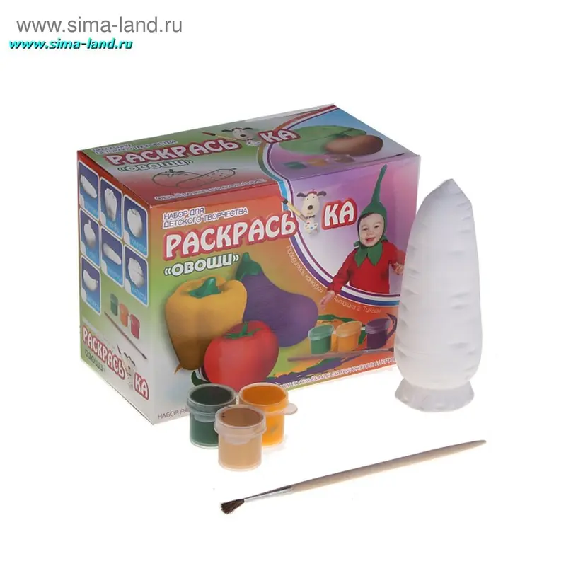 набор для ДТ Раскрась-ка (овощи-морковка) в кор
