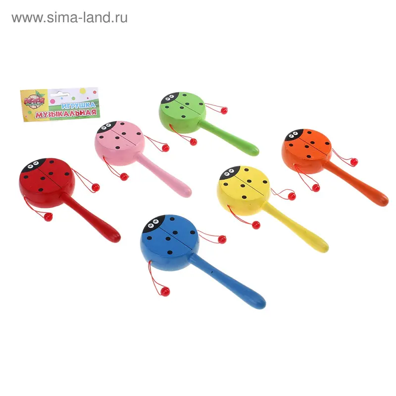 Игрушка музыкальная Колотушка "Божья коровка", цвета МИКС