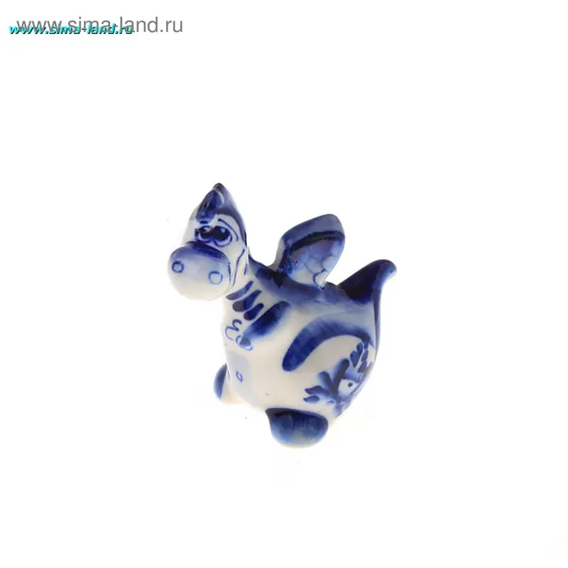 гжель дракон Летун 3*6см